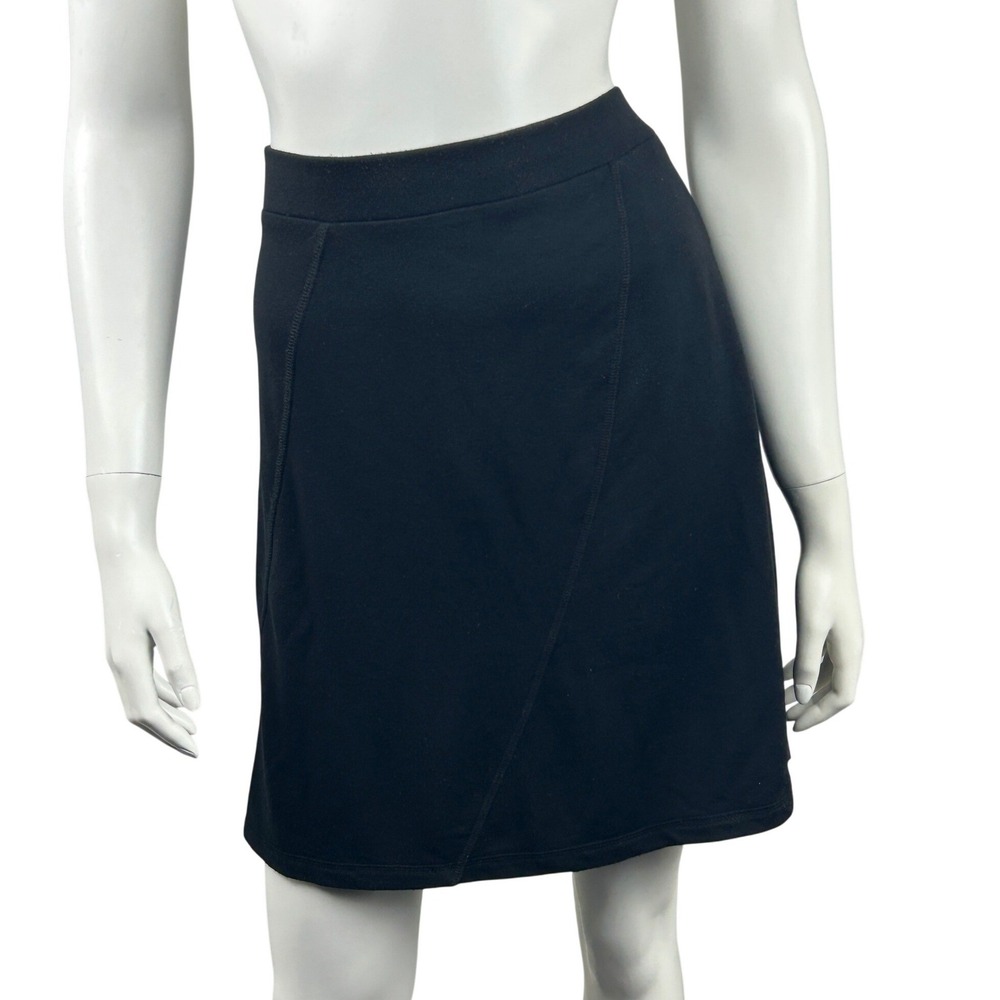 Dakini Skirt Womens L Black‎ Pull On Stretch Modal Zip Pocket Athletic Casual